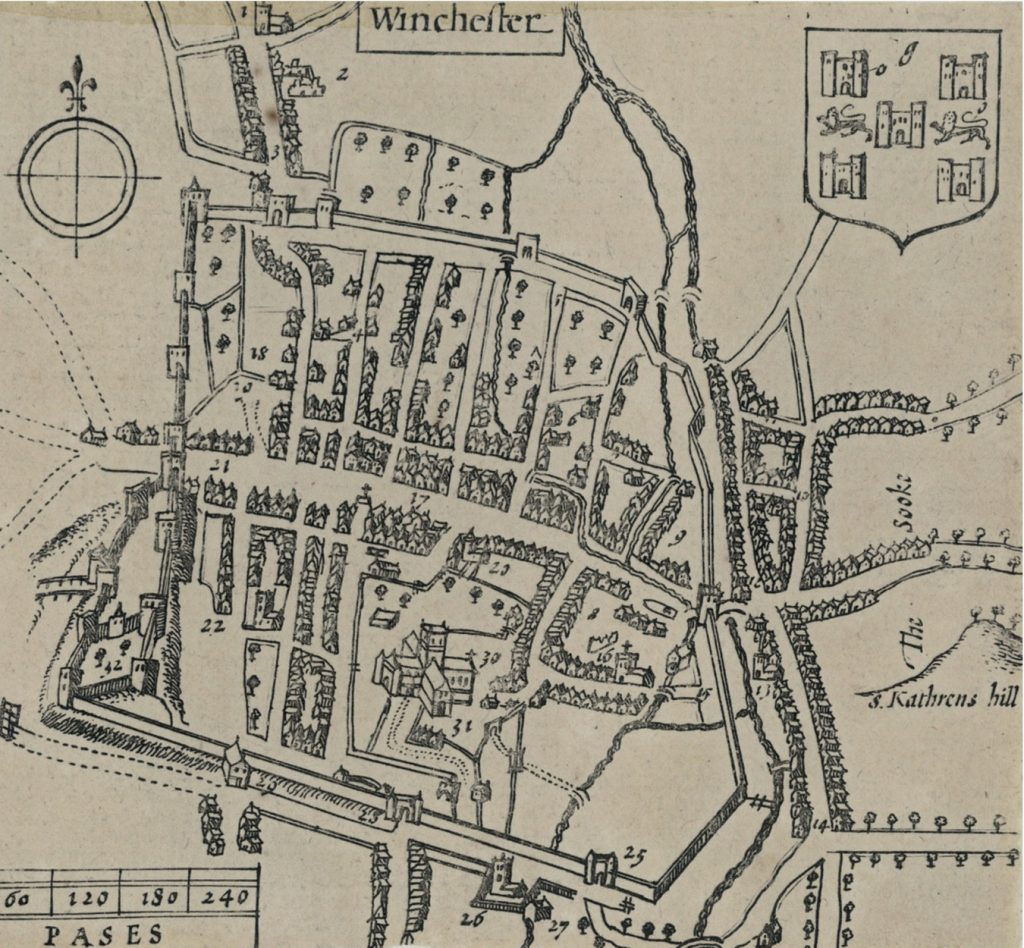 Winchester and Winchester Cathedral in 1642