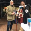 King Charles I returned receiving a copy of God's Vindictive Wrath at Nantwich bookshop