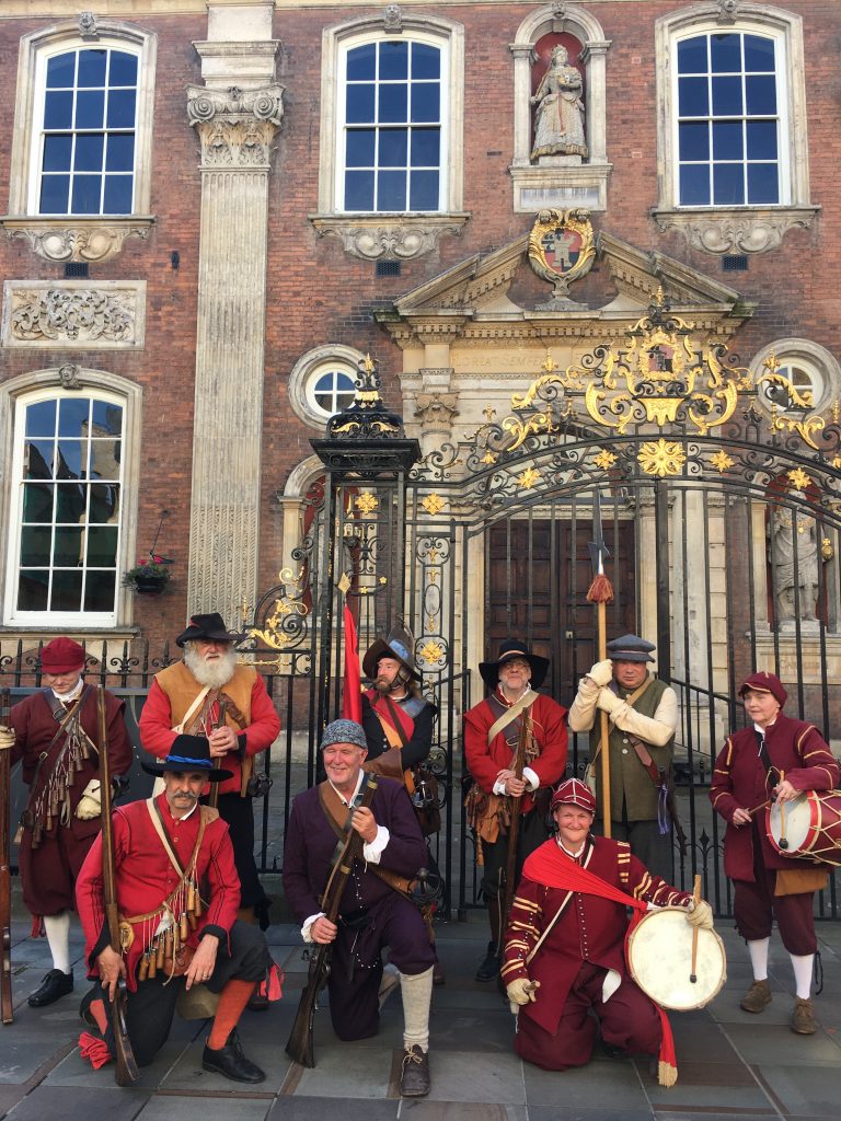 Commemorating the Battle of Worcester 1651 - outside the Guildhall