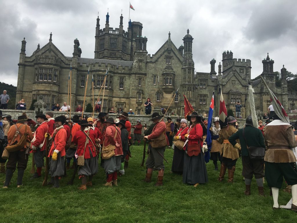 Re-enacting the Battle of St Fagans 1648 at Margam Park in South Wales