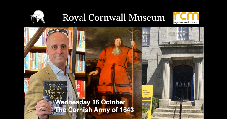 Cornwall in the English Civil War – Truro Museum author talk with Charles Cordell.
