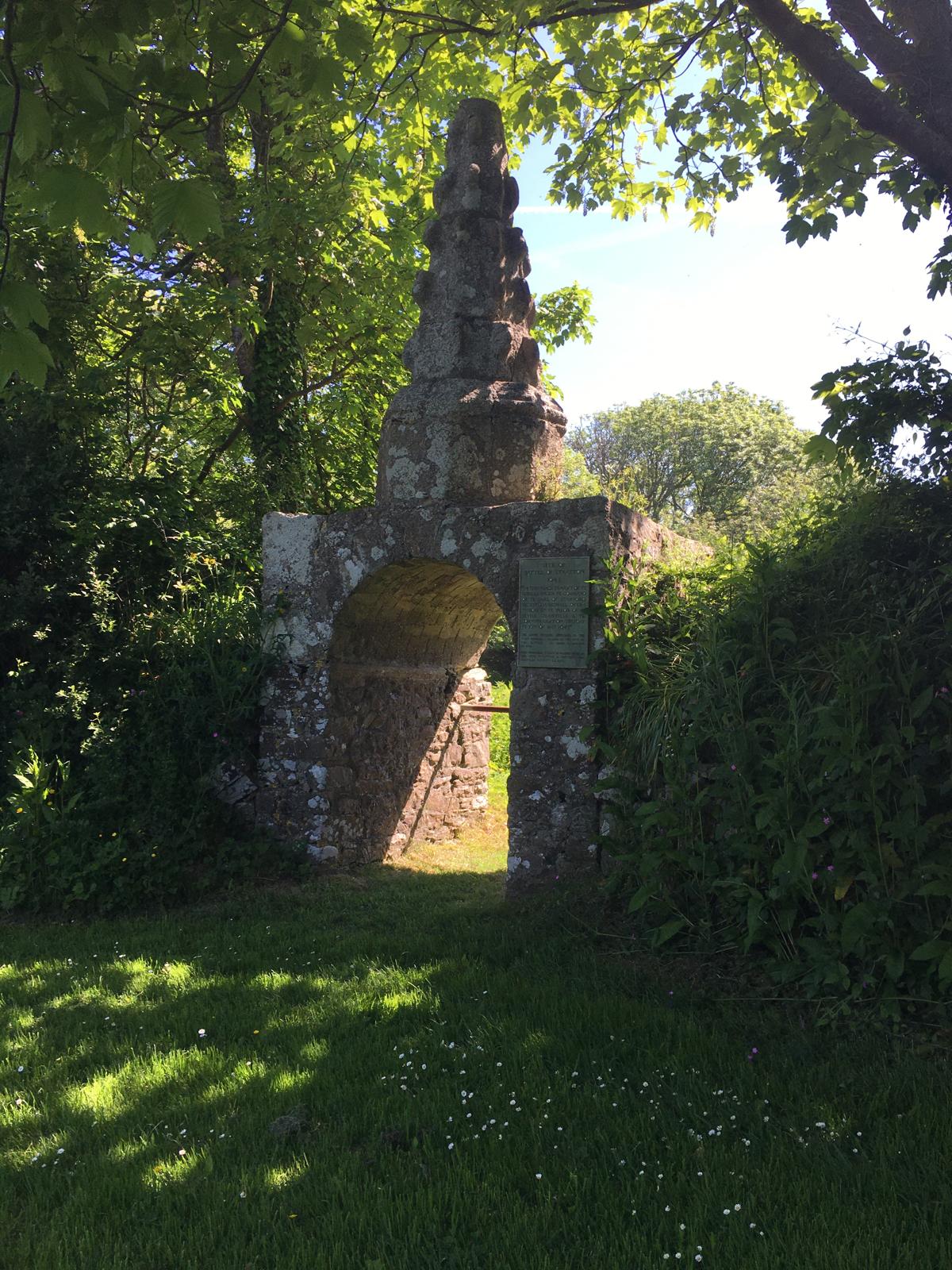 Battle of Stratton memorial on Stamford Hill outside Stratton near Bude in Cornwall.